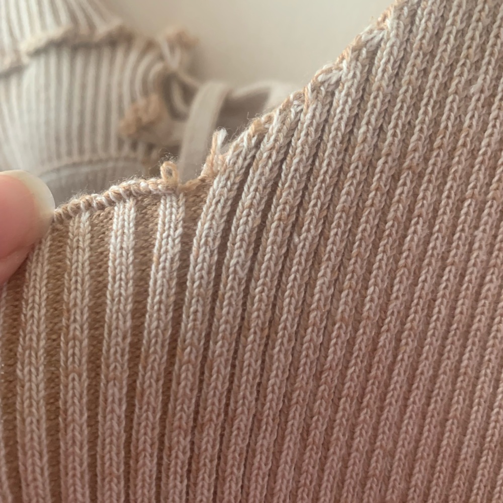 JLUXLABEL Ribbed Bodysuit - Beige - Picture 4 of 6